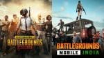 A comparison graphic showing PUBG Mobile and BGMI logos with distinct elements of their differences.