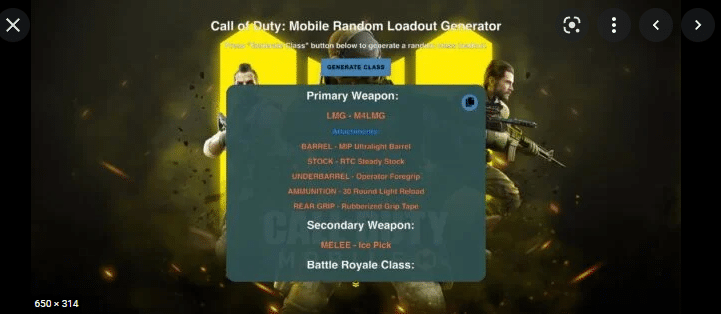 How To COD Mobile Class Generator