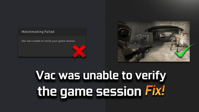 cover photo for guide post on csgo vac unable to verify game session fix