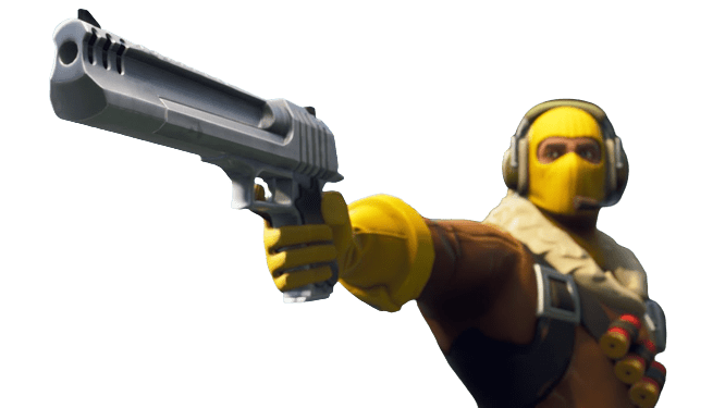 Image of the Hand Cannon in Fortnite: "A screenshot of the Hand Cannon in-game, ideally showcasing a higher rarity version."