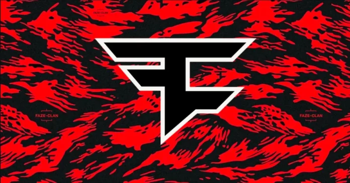A dramatic image showing FaZe Clan's logo with cracks or shattered glass, symbolizing the challenges and turmoil the organization is facing.