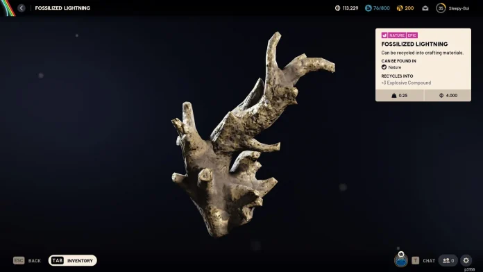 fossilized lightning arc raiders