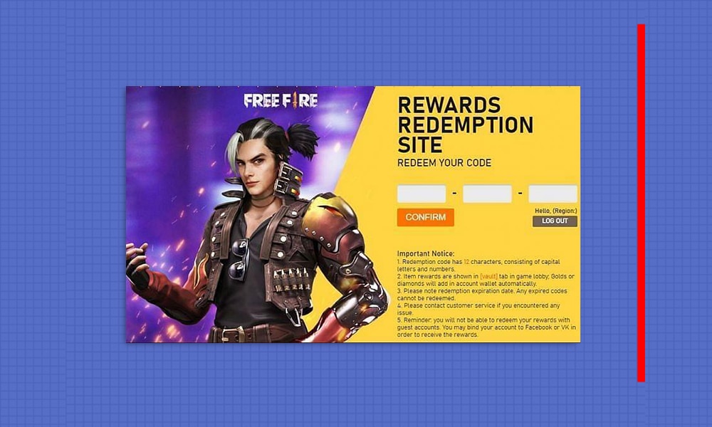 Free Fire Reward Redemption, Software