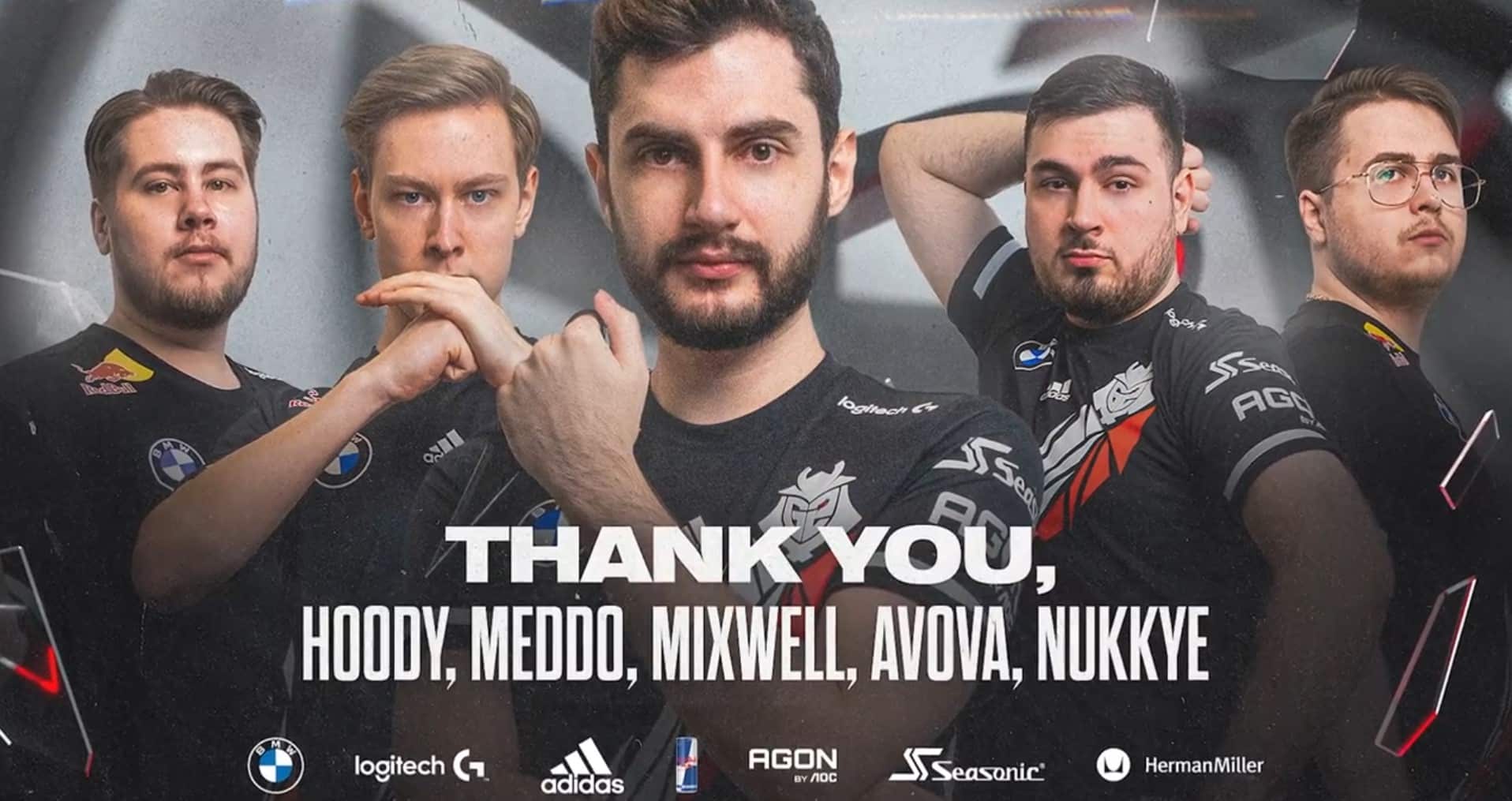 G2 Esports bid farewell to the entire Valorant roster