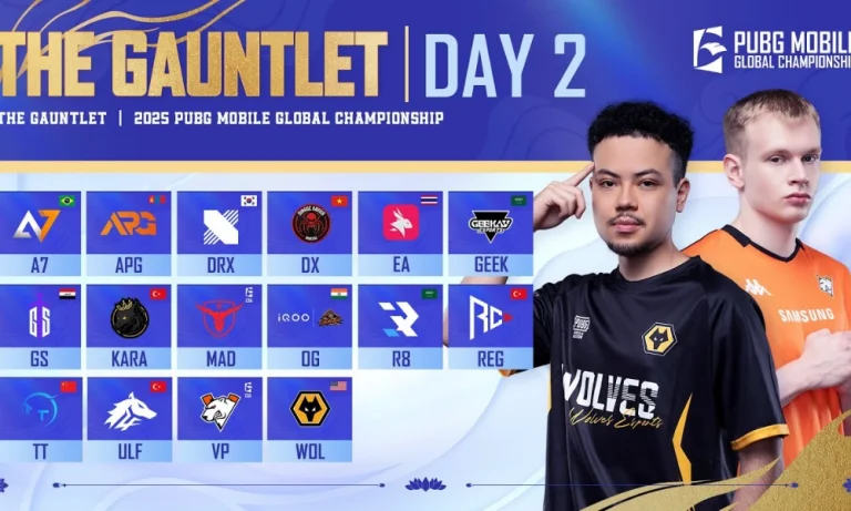 PMGC 2025 Gauntlet Day 2: Match Timings, Points Table, Maps, Streaming, and More
