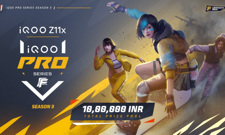 iQOO Announces Free Fire MAX iQOO Pro Series Season 3 with ₹10 Lakh Prize Pool