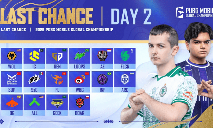 PMGC 2025 Last Chance Day 2: Match Timings, Points Table, Teams, Where to Watch, and More