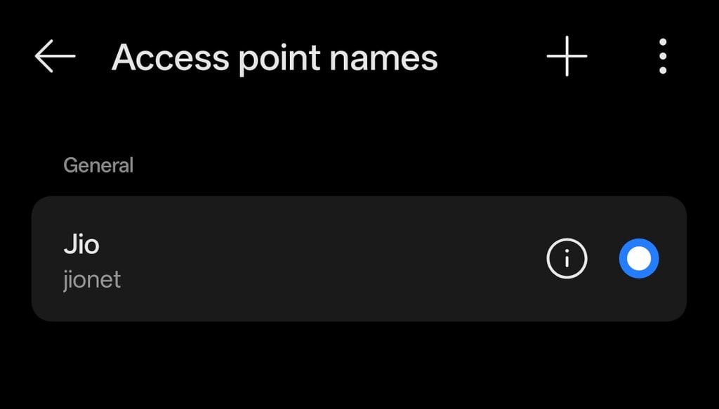 Set Jio APN to jionet to avoid Free Fire ping spikes