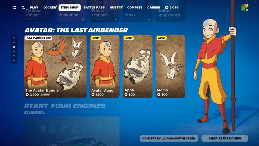 Fortnite Avatar: The Last Airbender