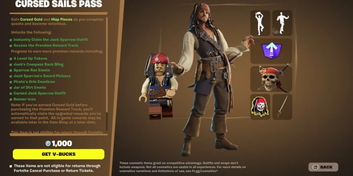 jack sparrow skin fortnite