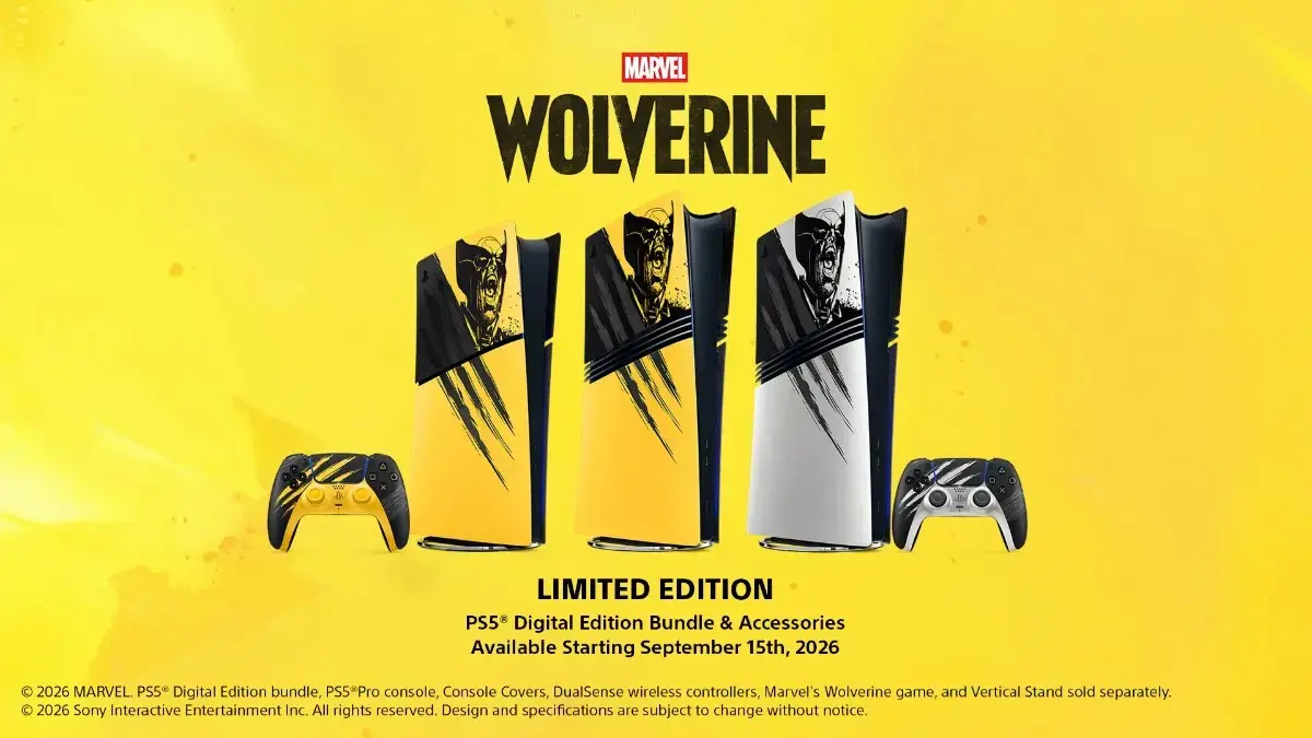 Marvel's Wolverine limited edition PS5 consoles and DualSense controller lineup