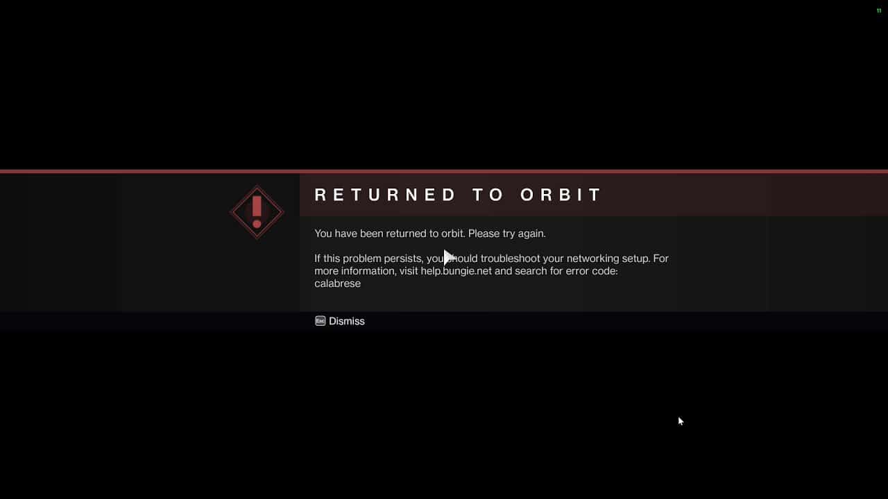 Destiny 2 Calabrese error How To Fix It?