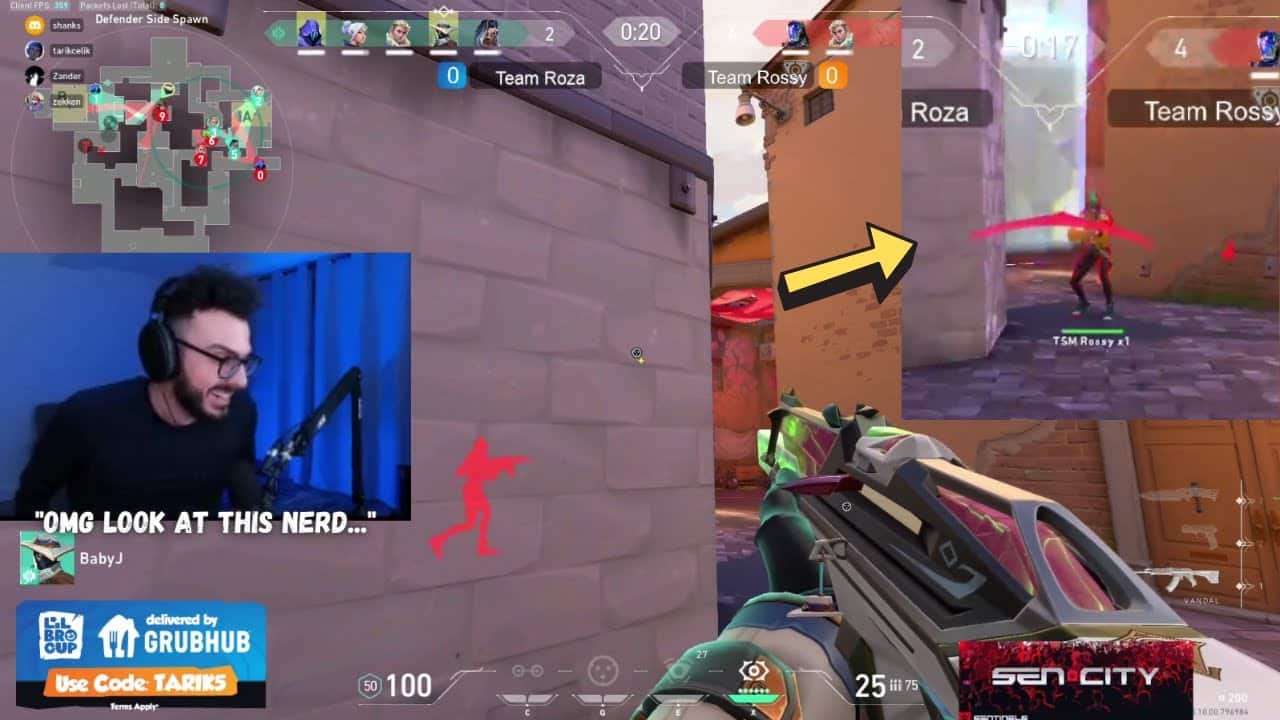 Tarik Reacts to BabyJ’s Cypher Setup on Ascent in Lil Bro Cup