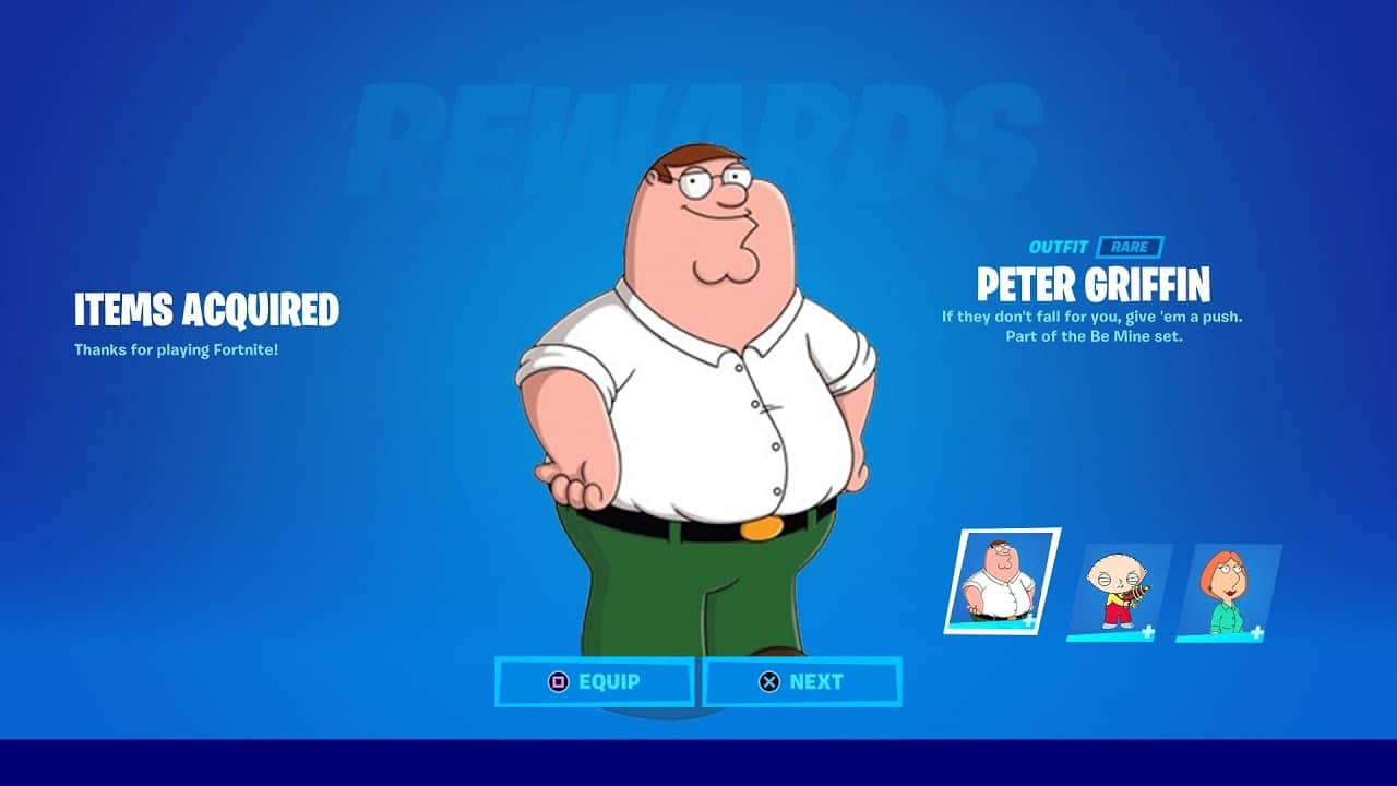 Family Guy might come to Fortnite Chapter 4 Season 1