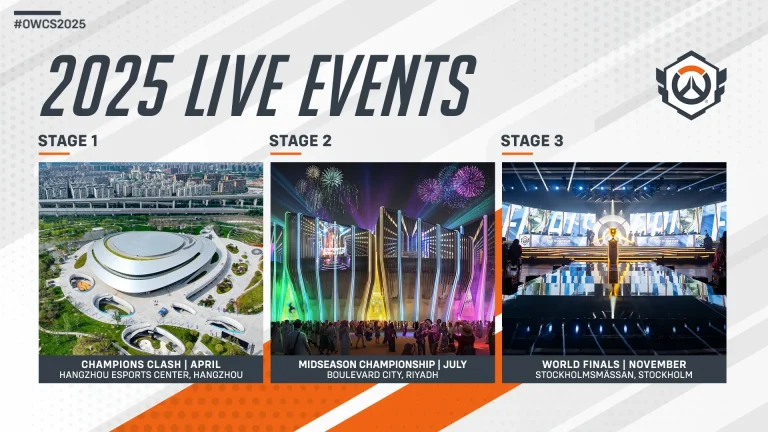Overwatch Champions Series (OWCS) 2025: Schedule and Locations for Live Events Announced