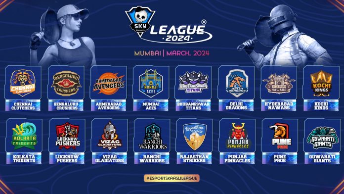 Skyesports announces the 2024 League for BGMI, featuring top esports teams representing different Indian cities, set to be held in Mumbai with a focus on regional engagement and cultural diversity