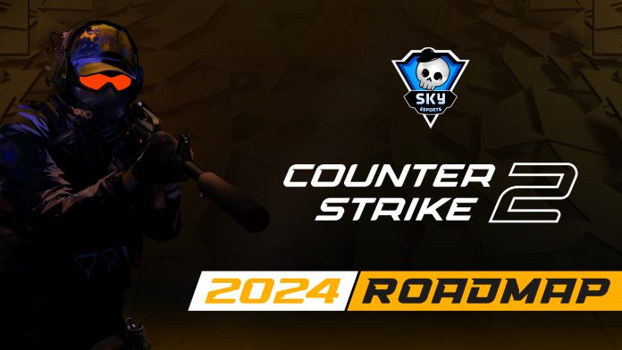 Skyesports Counter-Strike 2 Roadmap for 2024 featuring tournament dates, locations, and prize pool details.