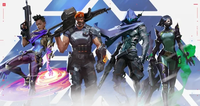 A player character in Valorant purchasing weapon skins with Valorant Points.