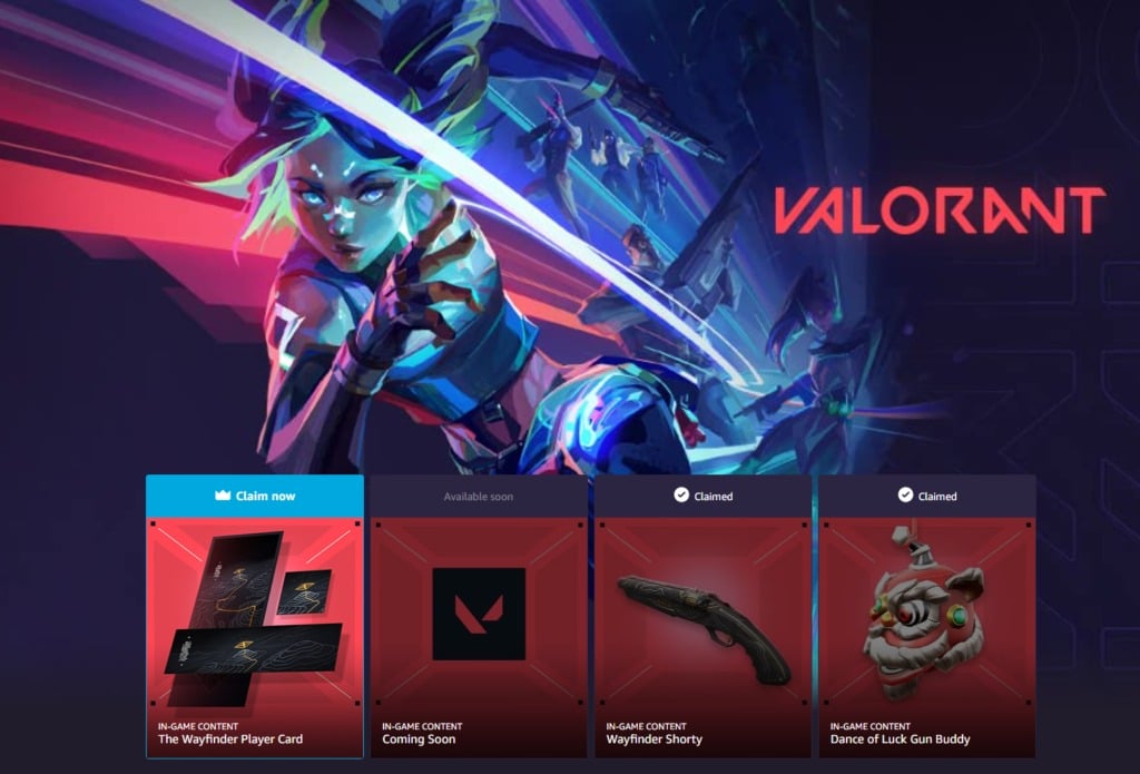 Exclusive Valorant Prime Gaming player card released 