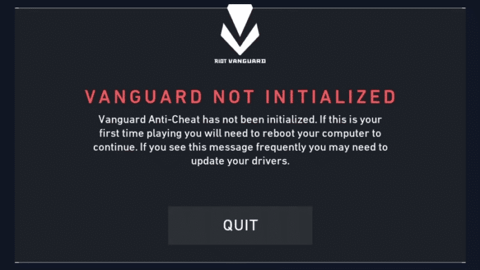 valorant vanguard not initialized valorant vanguard not initialized
