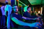 players competing in small esports tournament